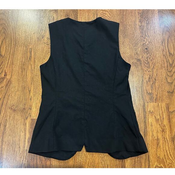 MNG Women’s High Neck Tailored Vest Top – Black – Size XS Minimalist Chic - Picture 2 of 8